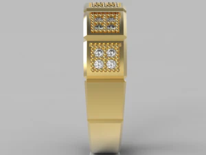 square micropave ring 3D Print Model