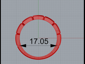 square micropave ring 3D Print Model