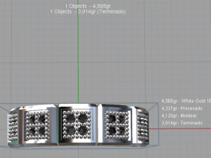 square micropave ring 3D Print Model