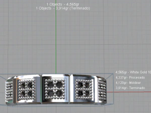 square micropave ring 3D Print Model