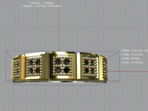 square micropave ring 3D Print Model