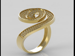 espiral ring 3Dプリントモデル