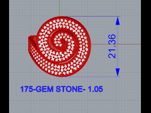 espiral ring 3Dプリントモデル