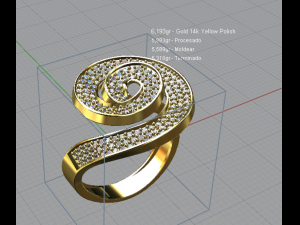 espiral ring 3Dプリントモデル