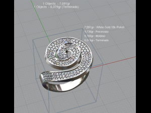 espiral ring 3Dプリントモデル