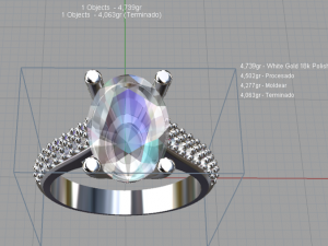 solitary oval 10x8 3Dプリントモデル
