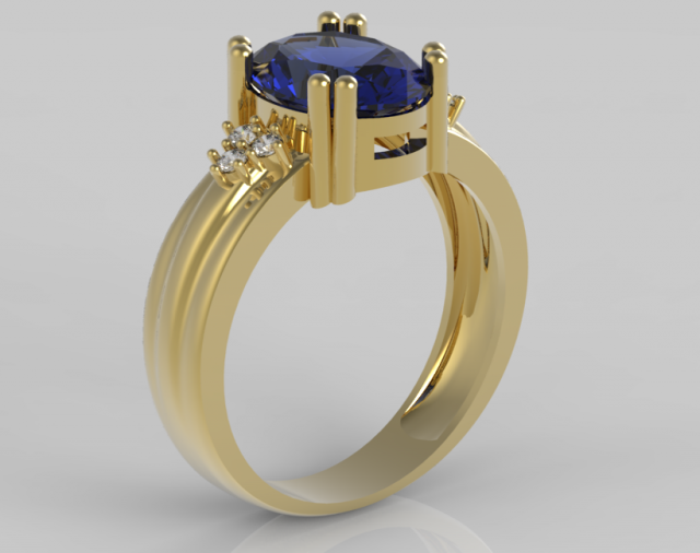 ring oval 10x8 3D प्रिंट मॉडल .c4d .max .obj .3ds .fbx .stl .blend 