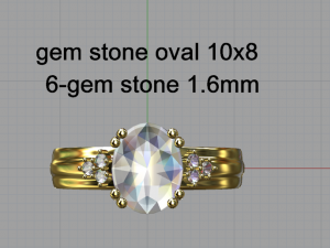 ring oval 10x8 3D प्रिंट मॉडल