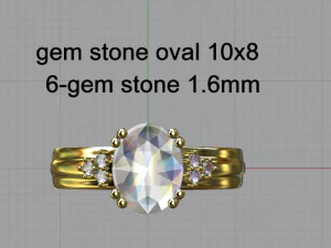 ring oval 10x8 3D Print Model
