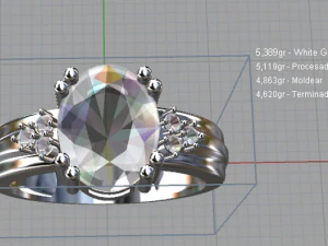 ring oval 10x8 3D Print Model