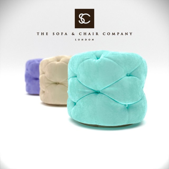 ottomans with capitons 3D 모델 .c4d .max .obj .3ds .fbx .stl .blend 