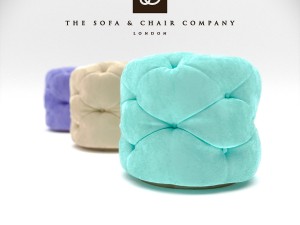 ottomans with capitons 3D Model