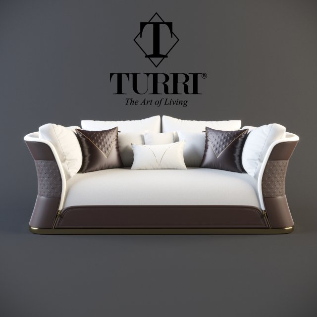 turri vogue armchair 3D 모델 .c4d .max .obj .3ds .fbx .stl .blend 