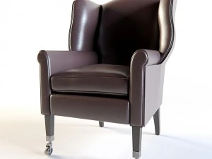 restoration hardware asher leather chair 3D Model