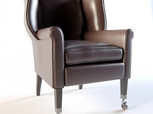 restoration hardware asher leather chair 3D Model