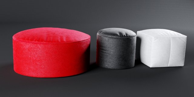 ottomans 3D Model .c4d .max .obj .3ds .fbx .stl .blend 