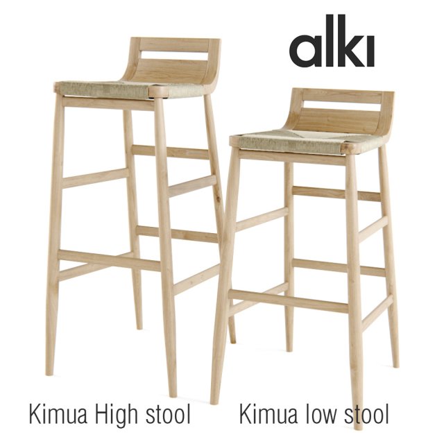 alki - kimua stool 3D Model .c4d .max .obj .3ds .fbx .stl .blend 