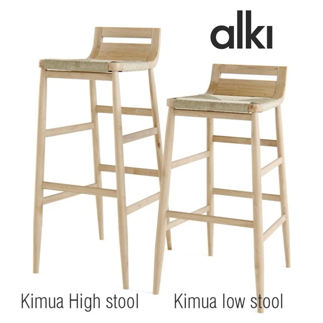 alki - kimua stool 3D Model .c4d .max .obj .3ds .fbx .stl .blend