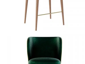 ottiu - louis bar chair 3D Model