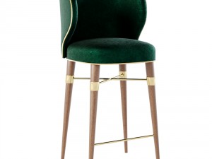 ottiu - louis bar chair 3D Model
