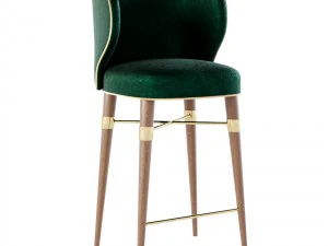 ottiu - louis bar chair 3D Model