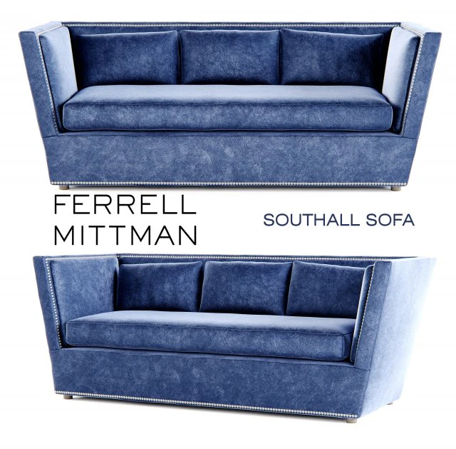 ferrell mittman southall sofa 3D Model .c4d .max .obj .3ds .fbx .stl .blend
