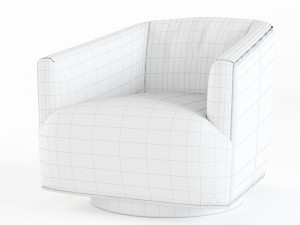 mitchell gold - cooper full swivel chair Modello 3D