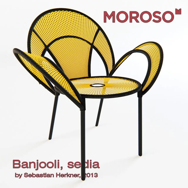 moroso - cadeira banjooli Modelo 3D .c4d .max .obj .3ds .fbx .stl .blend 