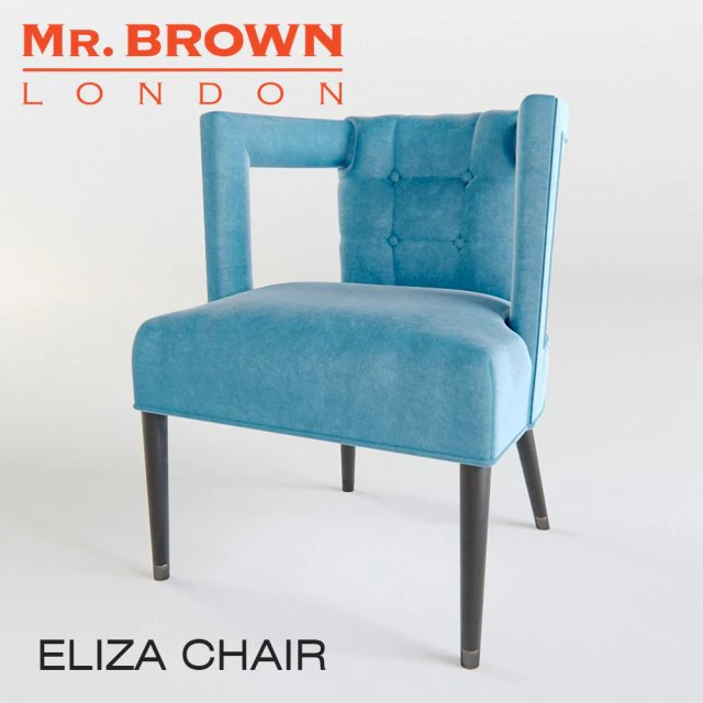 mr brown - eliza chair 3D Model .c4d .max .obj .3ds .fbx .stl .blend 