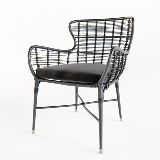 lacey modern classic espresso outdoor chair 3D 모델 .c4d .max .obj .3ds .fbx .stl .blend 