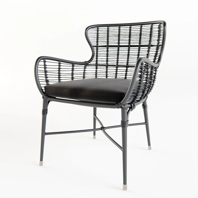 lacey modern classic espresso outdoor chair 3D Model .c4d .max .obj .3ds .fbx .stl .blend 