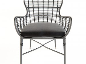 lacey modern classic espresso outdoor chair 3D 모델