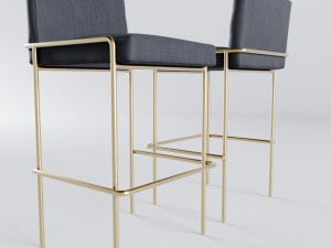 phase design trolley bar stool Model 3D