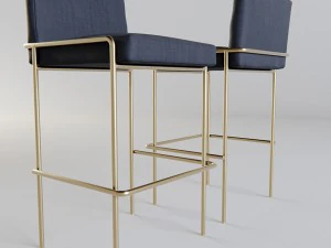 phase design trolley bar stool 3D Model
