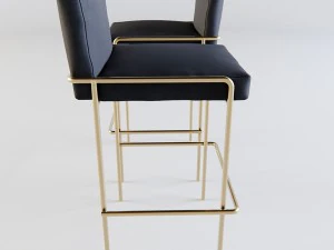 phase design trolley bar stool 3D Model