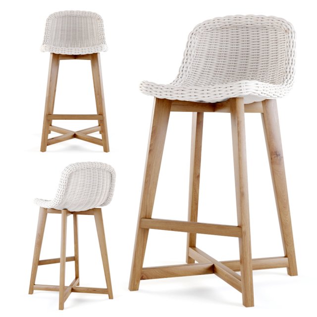 s2dio - wood and resin high chair norway Modello 3D .c4d .max .obj .3ds .fbx .stl .blend 