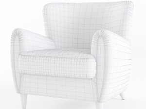 the contract chair - baron lounge chair 3D Model