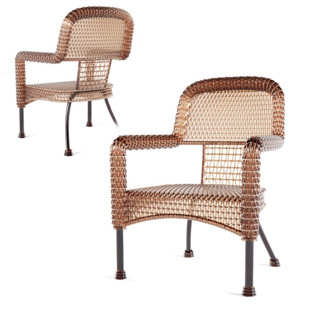 wicker chair Model 3D .c4d .max .obj .3ds .fbx .stl .blend 