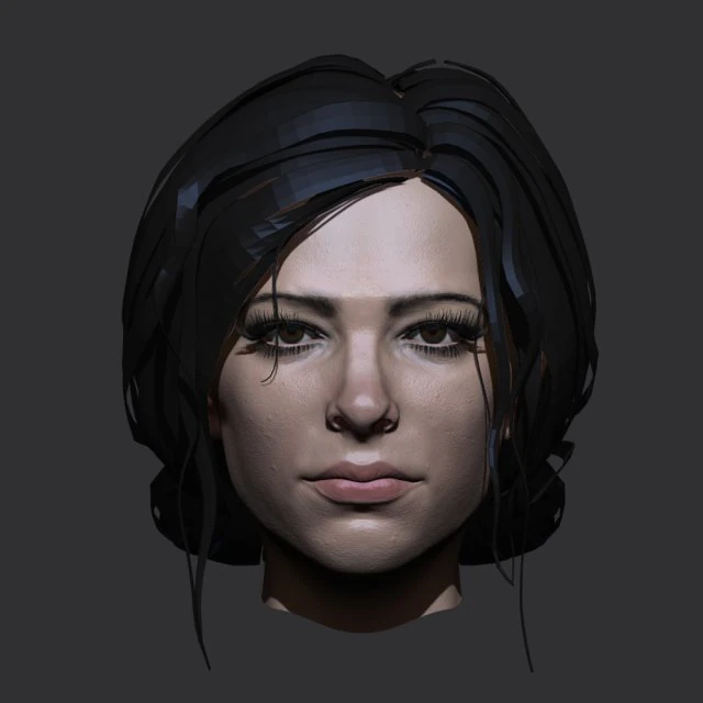 realistic woman head 3D Model .c4d .max .obj .3ds .fbx .stl .blend 
