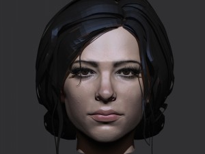 realistic woman head 3D Model