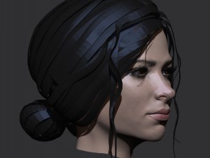 realistic woman head 3D 모델
