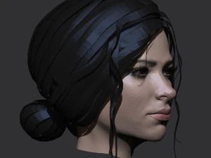 realistic woman head 3D Model