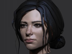 realistic woman head 3D 모델