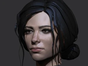 realistic woman head 3D Model