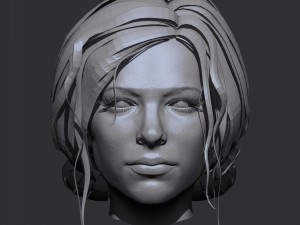 realistic woman head 3D 모델