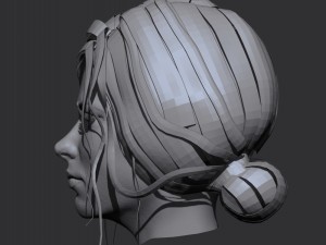 realistic woman head 3D 모델