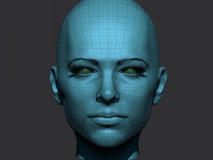 realistic woman head 3D 모델