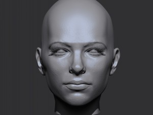 realistic woman head 3D 모델