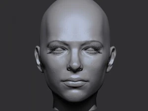 realistic woman head 3D Model
