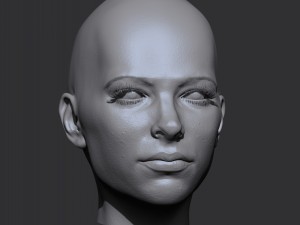 realistic woman head 3D 모델